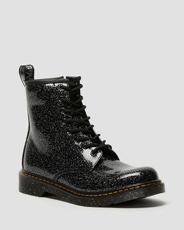 Kids' Dr Martens Youth 1460 Glitter Lace Up Boots Black | AU 707ILH